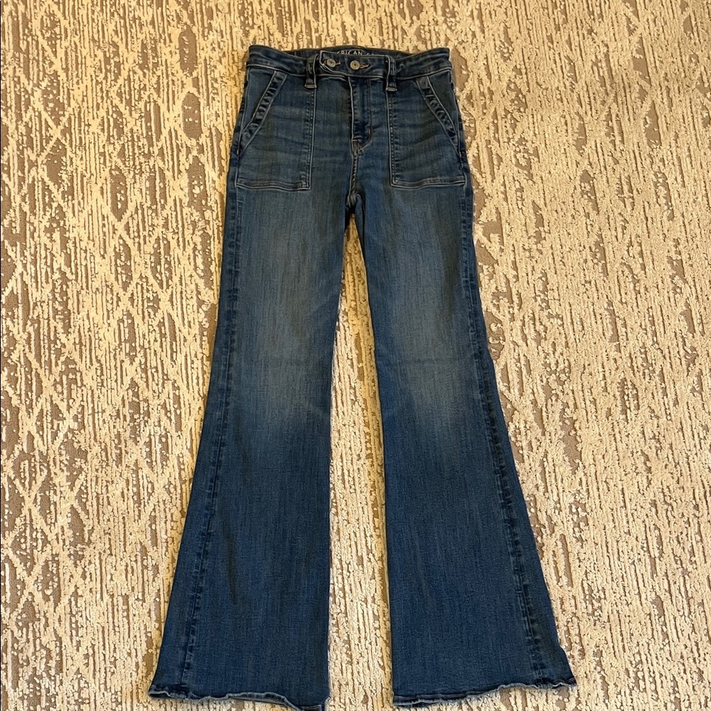 American Eagle Outfitters Indigo Wide Leg Jeans